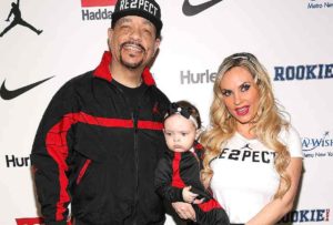 American rapper, Ice T with his wife and their baby girl