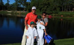 Lee Westwood with Laurae Coltart and kids