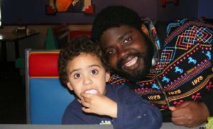 American actor, Ron Funches with his son 