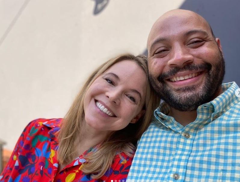 Image of Colton Dunn with his wife, Jessica Stier
