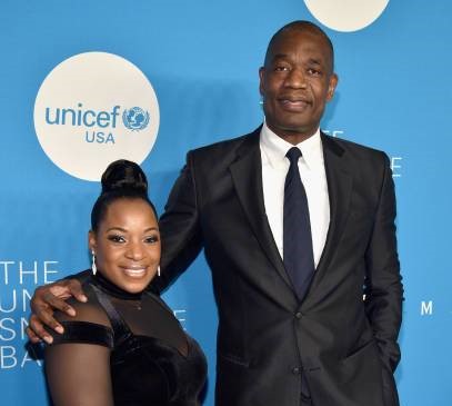 Image of Dikembe Mutombo with his wife, Rose Mutombo