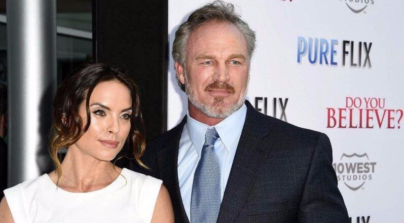 Image of Brian Bosworth with his wife, Morgan Leslie Heuman