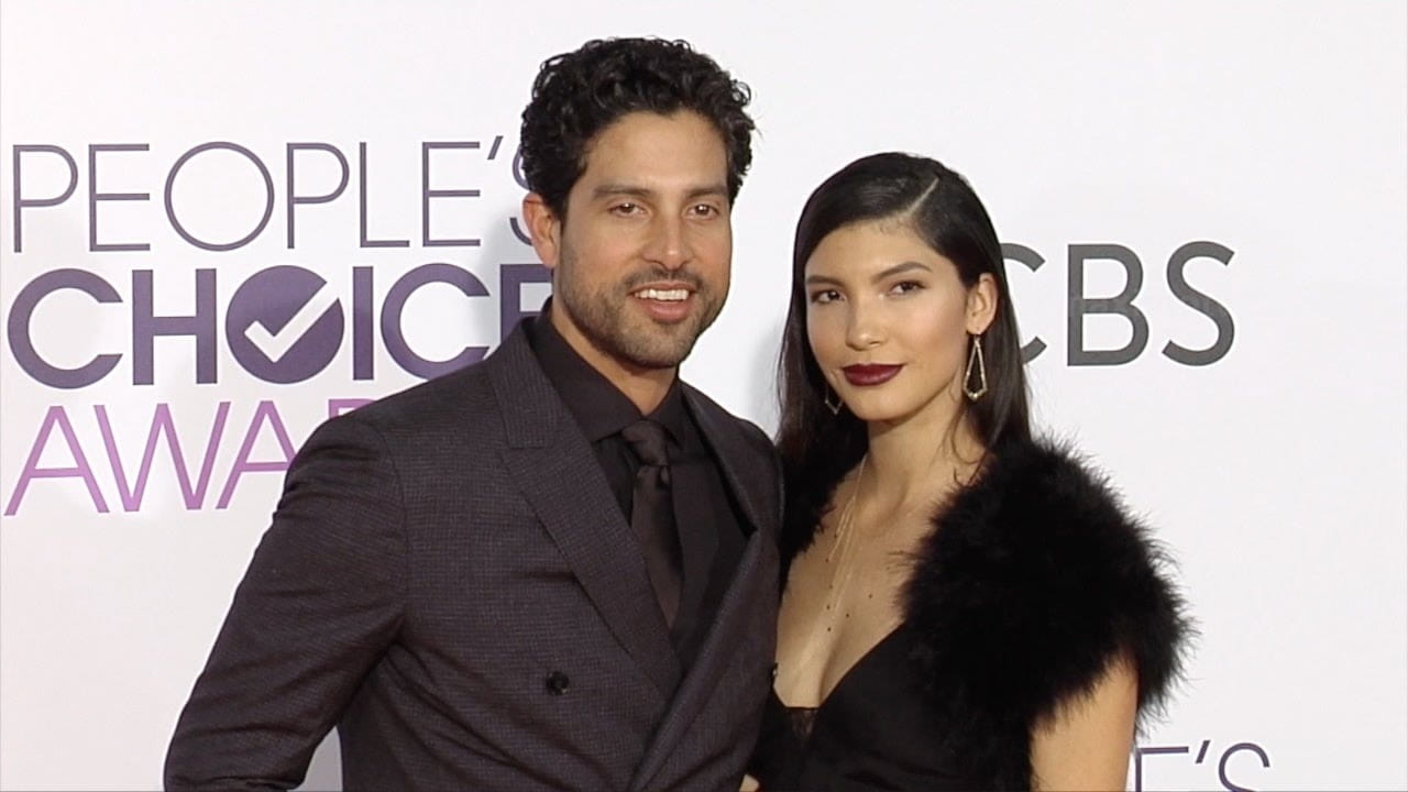 Image of Adam Rodriguez with his wife, Grace Gail