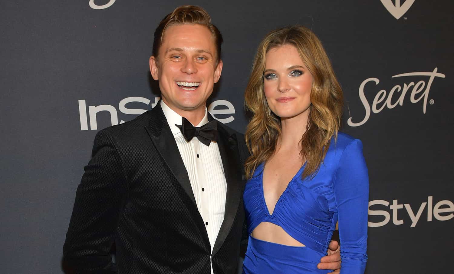Image of Billy Magnussen with his girlfriend, Meghann Fahy