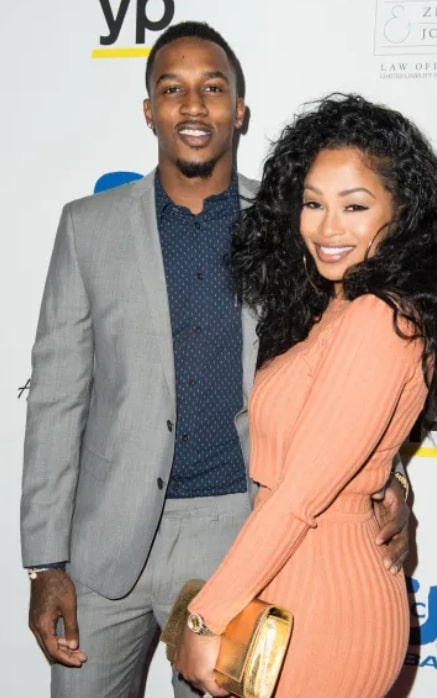 Image of Brandon Jennings with his ex-fiancée, Lashontae Heckard