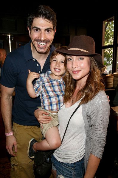 Image of Brandon Routh and Courtney Ford with their son, Leo James Routh