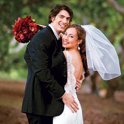 Image of Brandon Routh with his wife, Courtney Ford