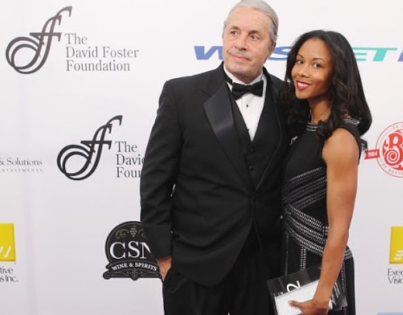 Image of Bret Hart with his current partner, Stephanie Washington
