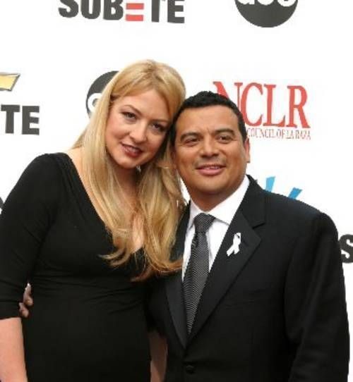 Image of Carlos Mencia with his wife, Amy Mencia