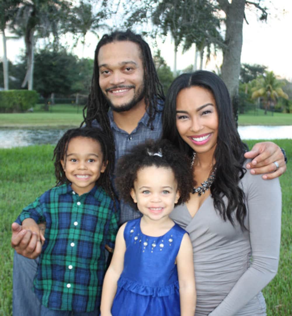 Image of Channing and Aja Crowder with their kids, Channing Crowder III and Ava Crowder