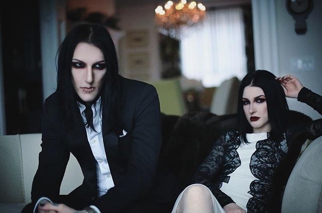 Image of Chris Motionless with his girlfriend, Gaiapatra