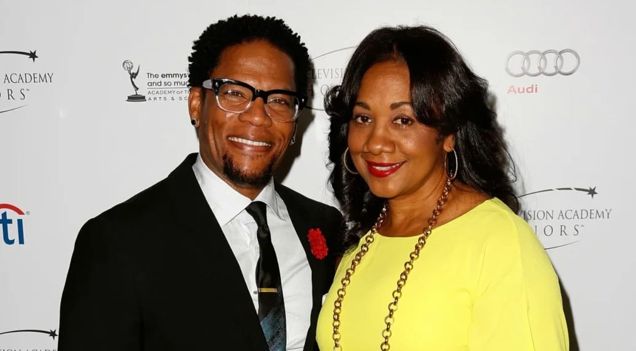 Image of D.L. Hughley with his wife, Ladonna Hughley