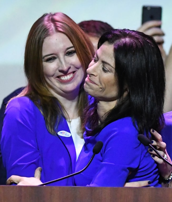Image of Dana Nessel with her wife, Alanna Maguire