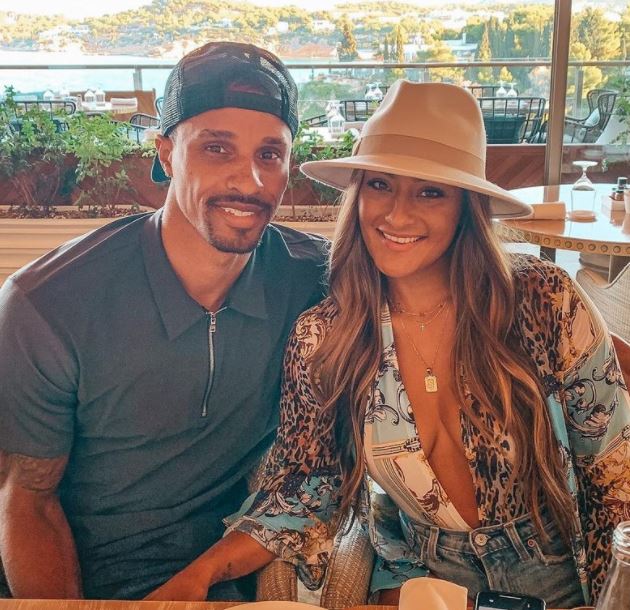 Image of George Hill with his wife, Samantha Hill