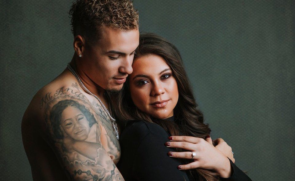 Image of Javier Baez with his wife Irmarie Marquez 