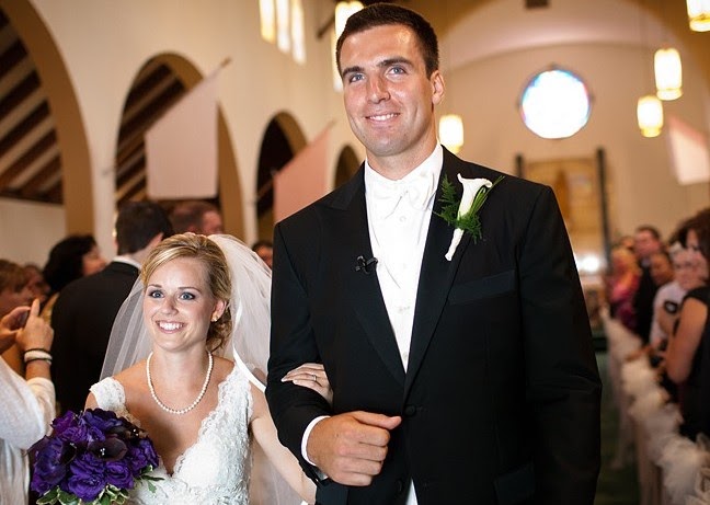 Image of Joe Flacco with his wife, Dana Grady