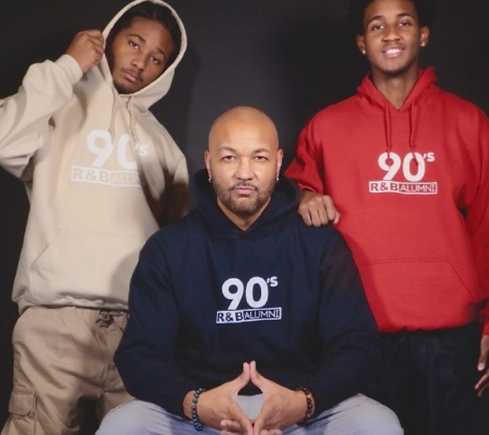 Image of Keri Lewis with his sons, Diezel Ky and Denim Cole Braxton-Lewis