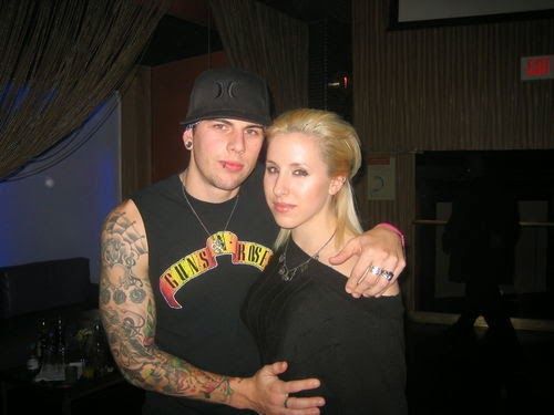 Image of M Shadows with his wife, Valary Sanders 