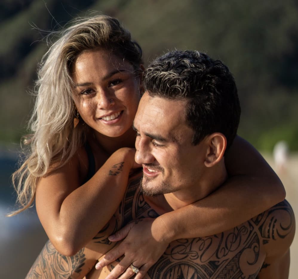 Image of Max Holloway with his wife, Alessa Quizon