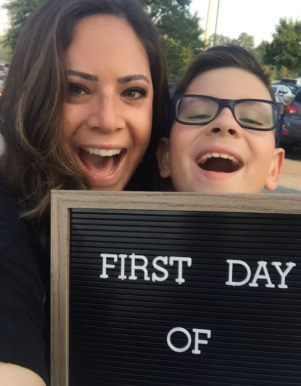 Image of Danielle Kosir with her son