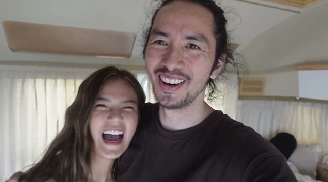 Image of Rico Blanco with his Girlfriend Maris Racal they are both singers 