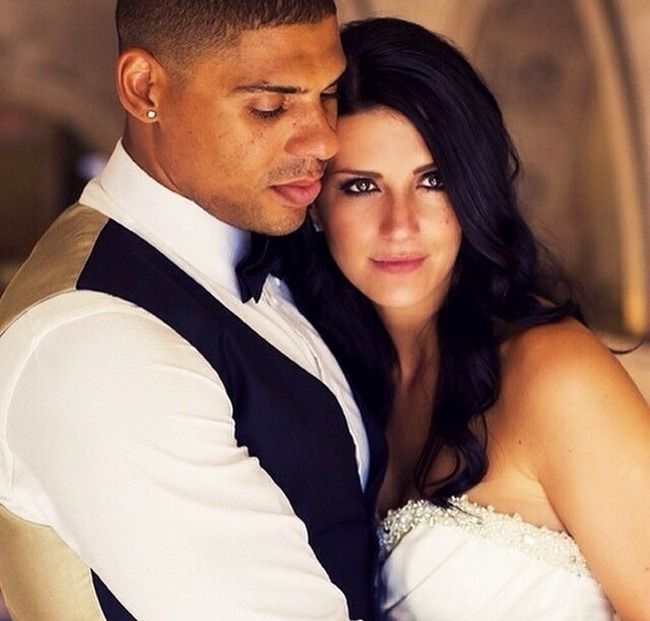 Image of Ryan Reaves with his wife, Alanna Forsyth