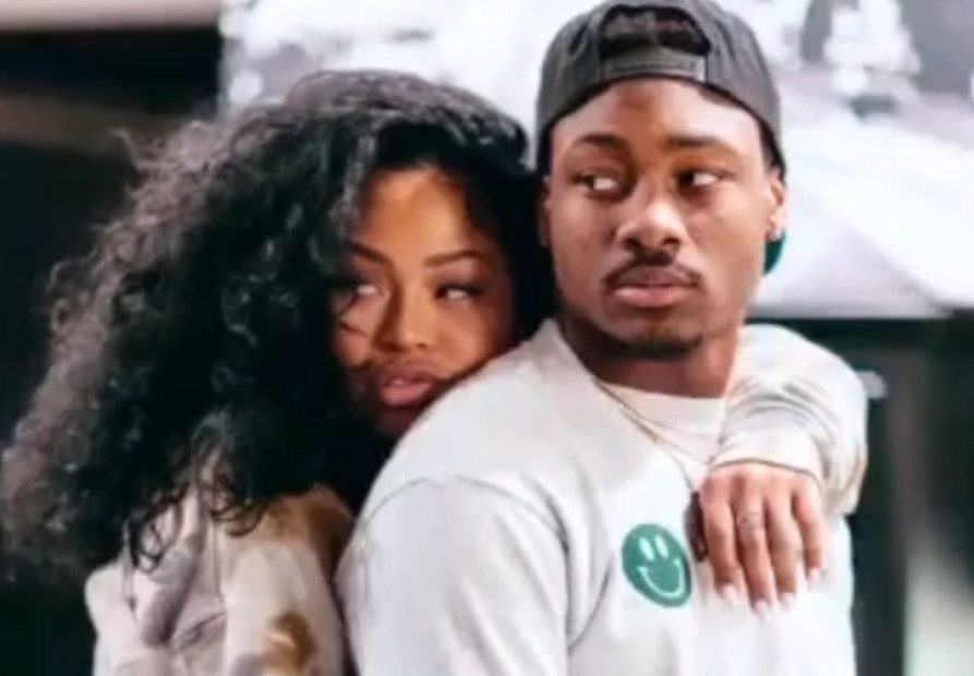 Image of Stefon Diggs with his girlfriend, Tae Heckard