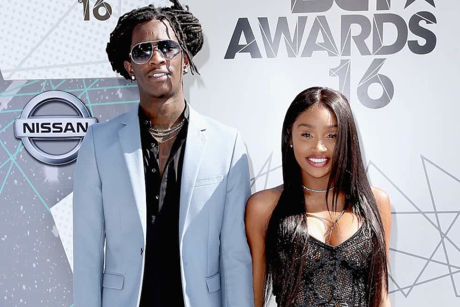 Image of Young Thug with his girlfriend, Jerrika Karlae