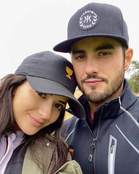 Image of Abraham Ancer with his girlfriend, Nicole Curtright