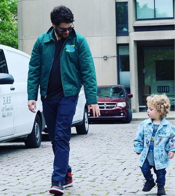 Image of Adam Pally with his son, Drake Pally
