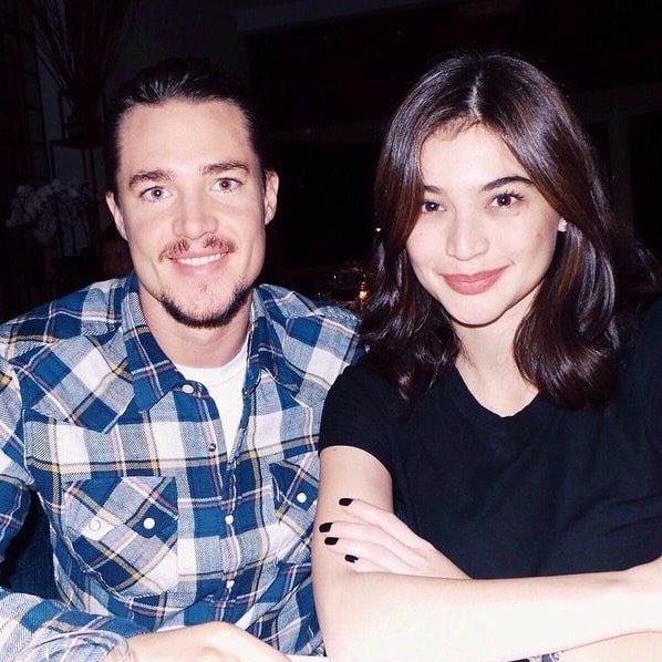 Image of Alexander Dreymon with his ex-girlfriend, Anne Curtis-Smith