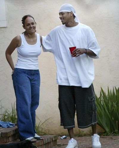 Image of Allen Iverson with his previous partner, Tawanna Turner