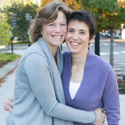 Image of Amy Walter with her wife, Kathryn Hamm