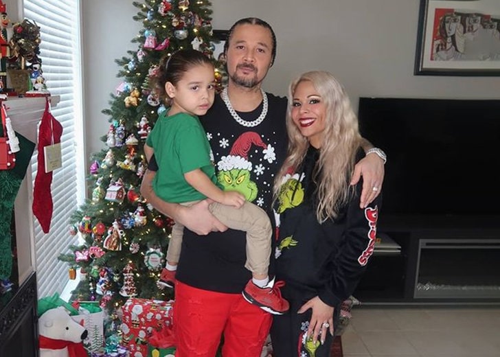 Image of Bizzy Bone with his wife, Jessica Nancy Cassidy, with their son, Jesse Anthony McCane