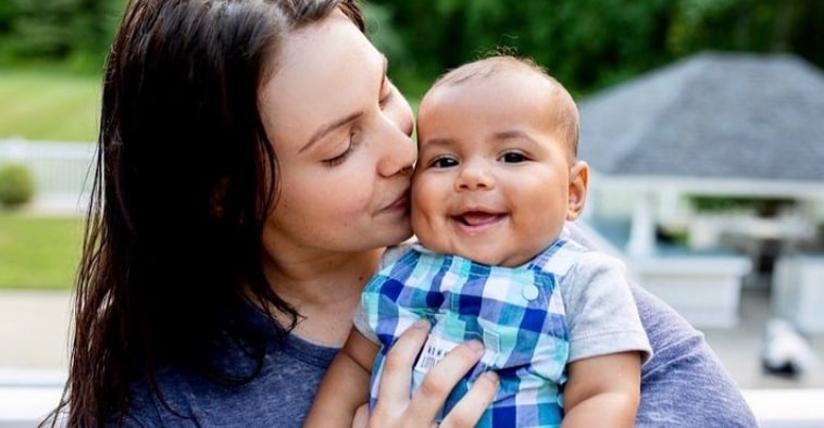 Image of BreighAnn Judon with her son, Leo