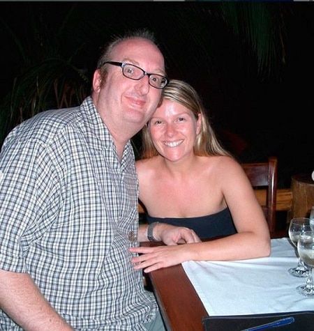 Image of Brian Posehn with his wife, Melanie Posehn