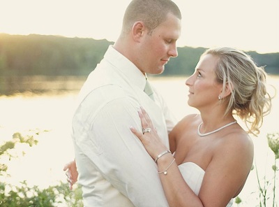 Image of Chad Henne with his wife, Brittany Hartman Henne