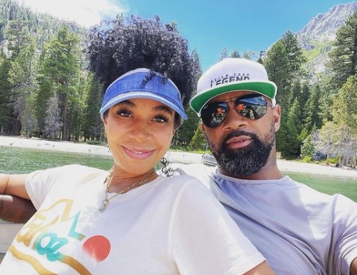 Image of Charles Woodson with his wife, April Woodson