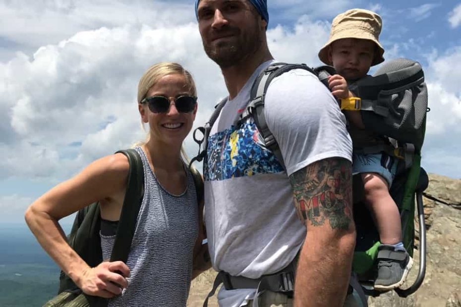 Image of Chris Long and Megan O'Malley with their son