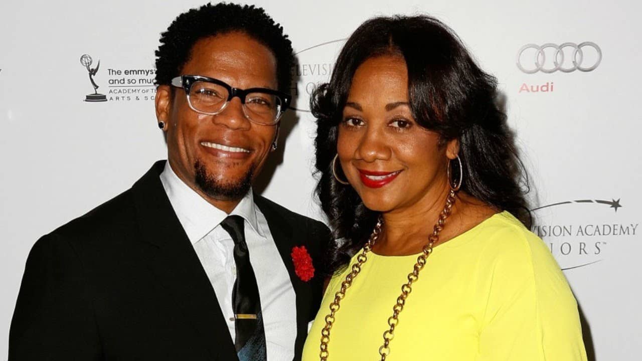 Image of D.L. Hughley with his wife, LaDonna Hughley