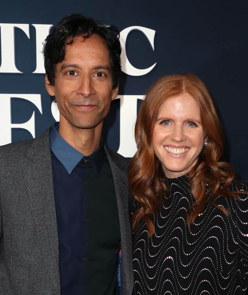 Image of Danny Pudi with his wife, Bridget Showalter