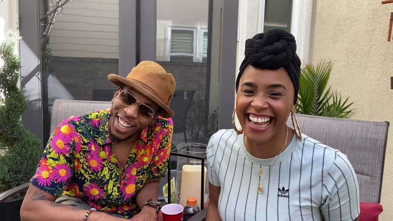 Image of Deitrick Haddon with his wife, Dominique Mctyer 