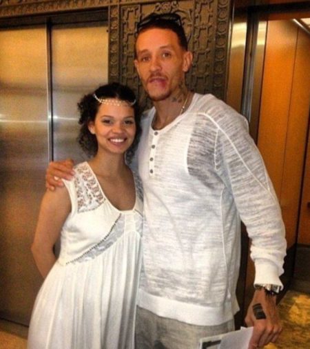 Image of Delonte West with his wife, Caressa Suzzette Madden West