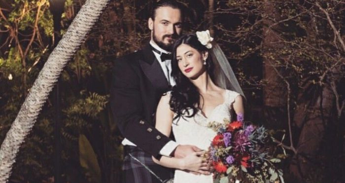 Image of Drew McIntyre with his wife, Kaitlyn Frohnapfel