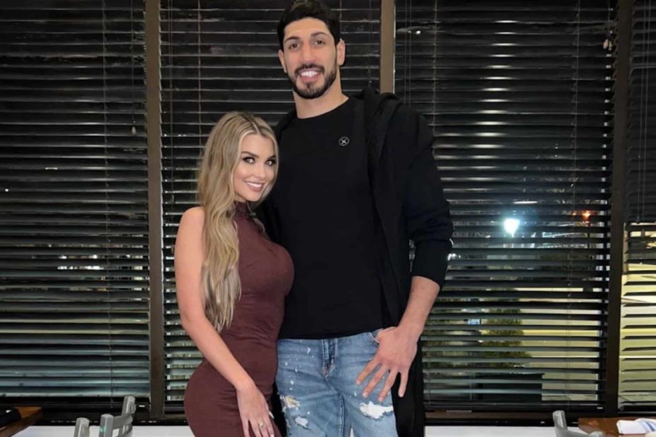 Image of Enes Kanter with his wife, Emily Sears