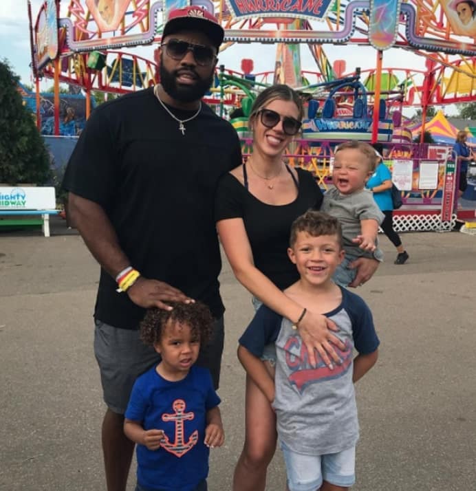 Image of Everson and Tiffany Griffen with their kids, Greyson, Ellis, and Sebastian Gregory