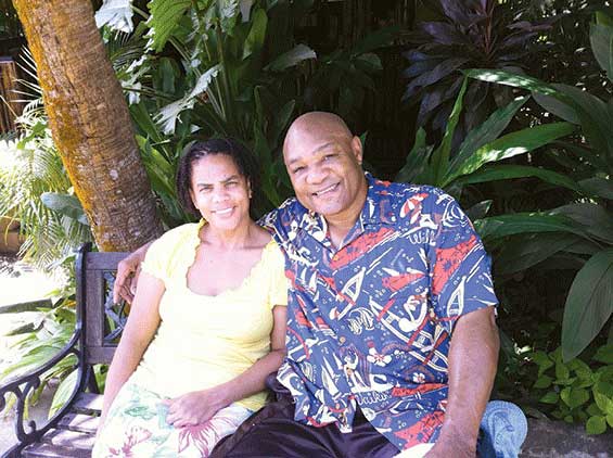 Image of George Foreman with his wife, Mary Martelly