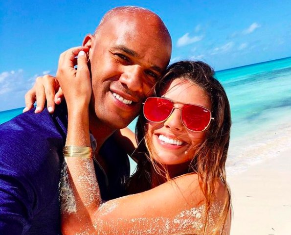 Image of Jason Taylor with his wife, Monica Taylor 