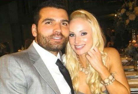 Image of Joey Votto with his wife, Jeanne Paulus
