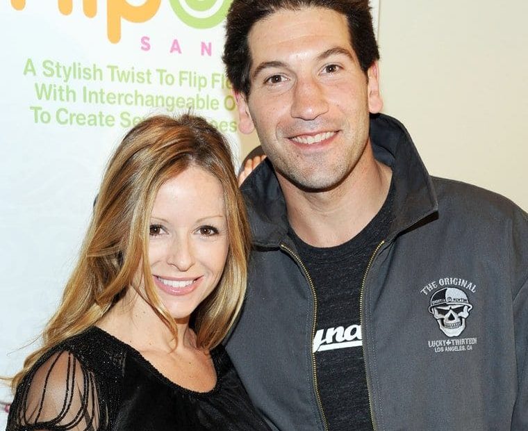 Image of Jon Bernthal with his wife, Erin Angle
